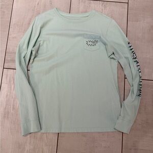 Vineyard Vines Women’s holiday Light Green Cotton Shirt size XS